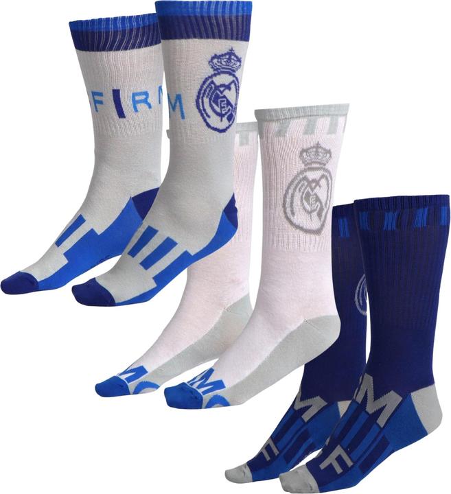 Actual product image Cerda Real Madrid Socks Set – Officially Licensed (3 Pack, Sizes 38–45) (pack of 3, 38 - 45)