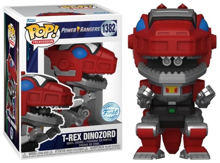 Actual product image Funko Pop! Television: Power Rangers - T-Rex Dinozord (Special Edition) #1382 Vinyl Figure