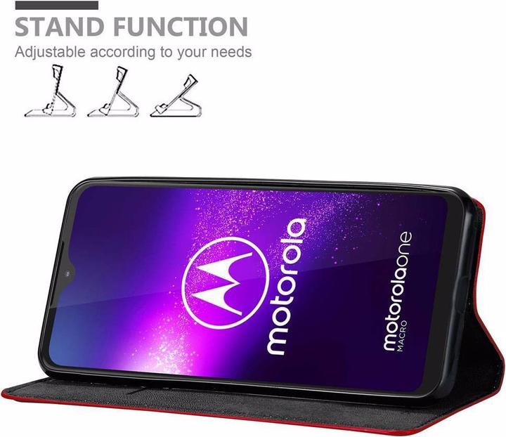 Actual product image Cadorabo Book Invisible Magnet Cover (Motorola One Macro)