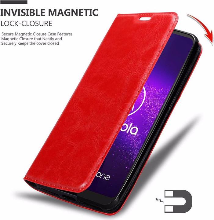 Actual product image Cadorabo Book Invisible Magnet Cover (Motorola One Macro)