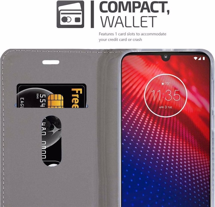 Produktbild Cadorabo Book Jeans Optik Cover (Motorola Moto Z4)