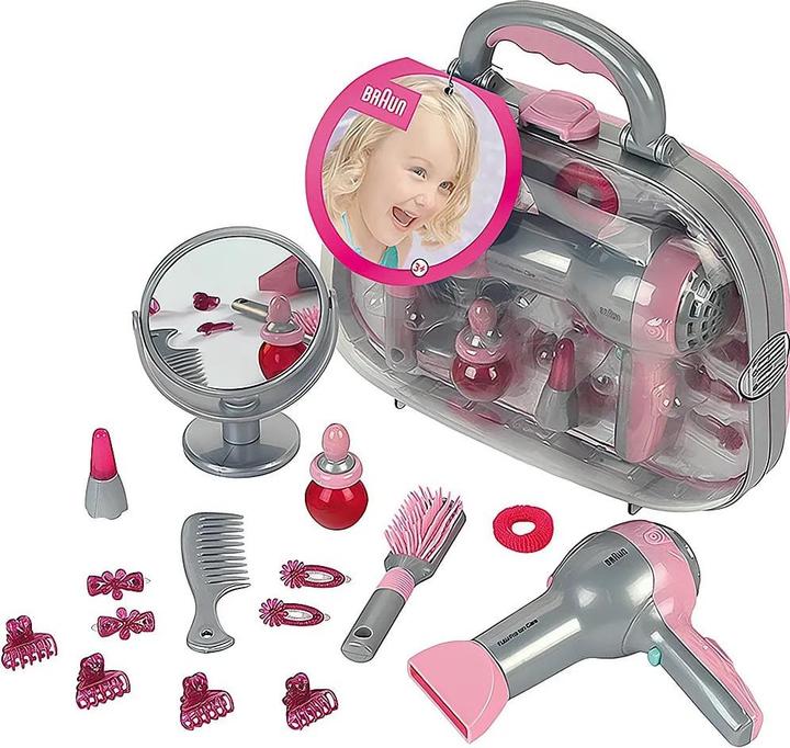 Actual product image Theo Klein Styling case with Braun hair dryer
