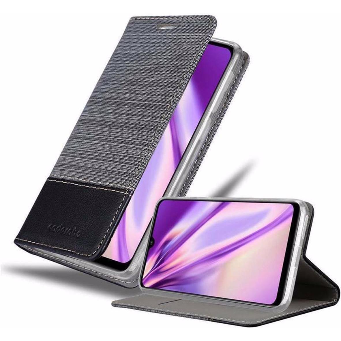 Cadorabo Book Jeans Optik Cover (Xiaomi Mi CC9), Smartphone Hülle, Grau