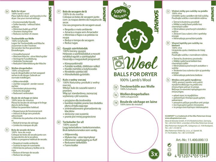 Image du produit Scanpart Laine de mouton Boule de séchage 3