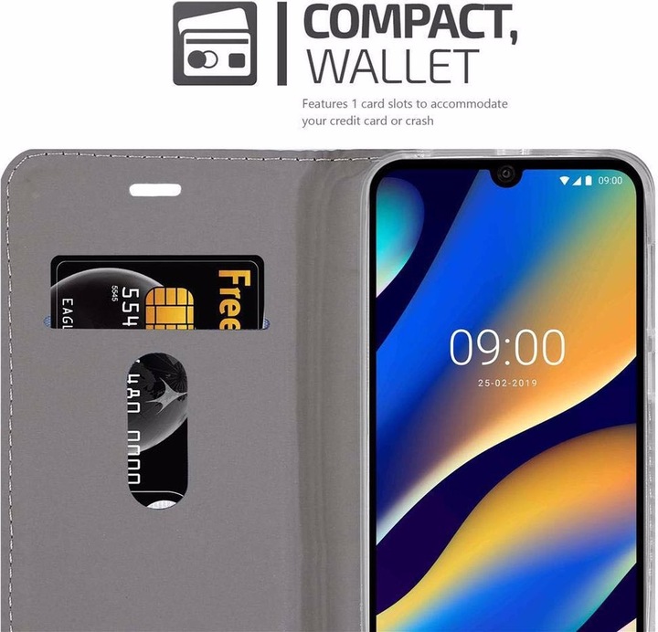Produktbild Cadorabo Book Jeans Optik Cover (Wiko View 3 Lite)