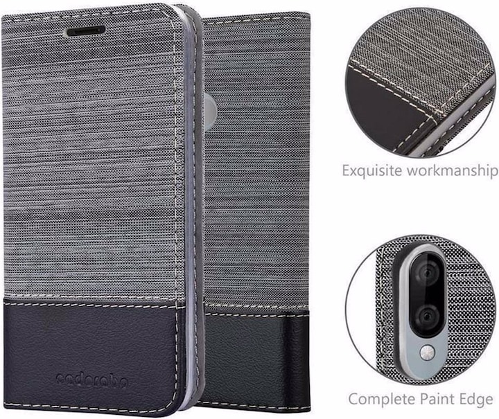 Produktbild Cadorabo Book Jeans Optik Cover (Wiko View 3 Lite)