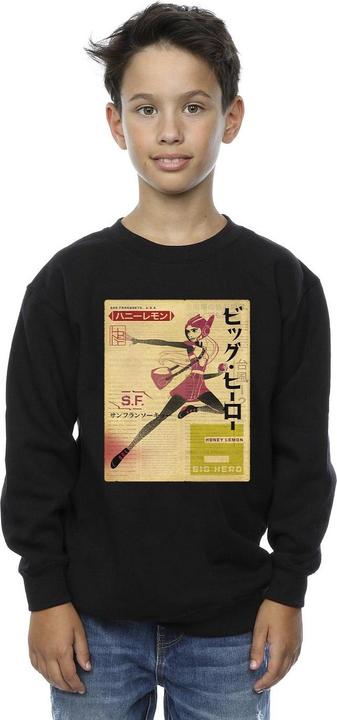 Actual product image Disney Boys Big Hero 6 Baymax Honey Lemon Newspaper Sweatshirt (128)