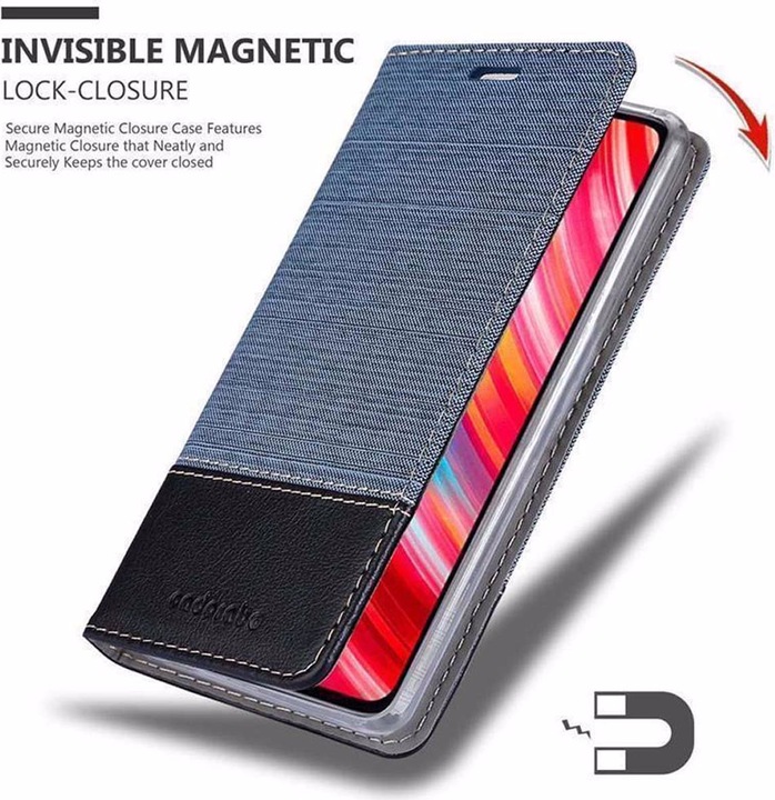 Produktbild Cadorabo Book Jeans Optik Cover (Xiaomi Redmi Note 8 Pro)