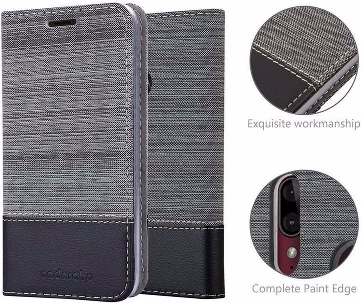 Produktbild Cadorabo Book Jeans Optik Cover (Motorola Moto E6 Plus)