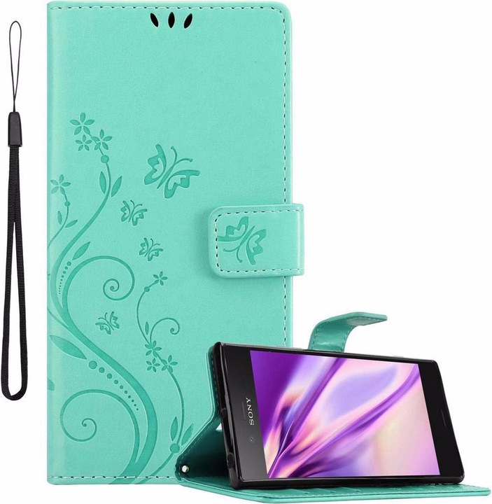 Produktbild Cadorabo Flower Book Cover (Sony Xperia XZ1)