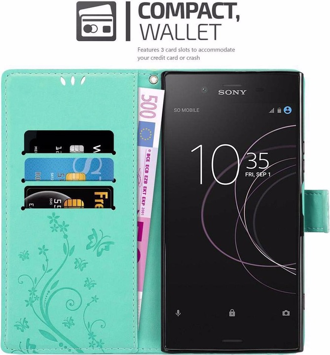 Produktbild Cadorabo Flower Book Cover (Sony Xperia XZ1)