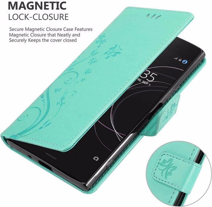 Produktbild Cadorabo Flower Book Cover (Sony Xperia XZ1)