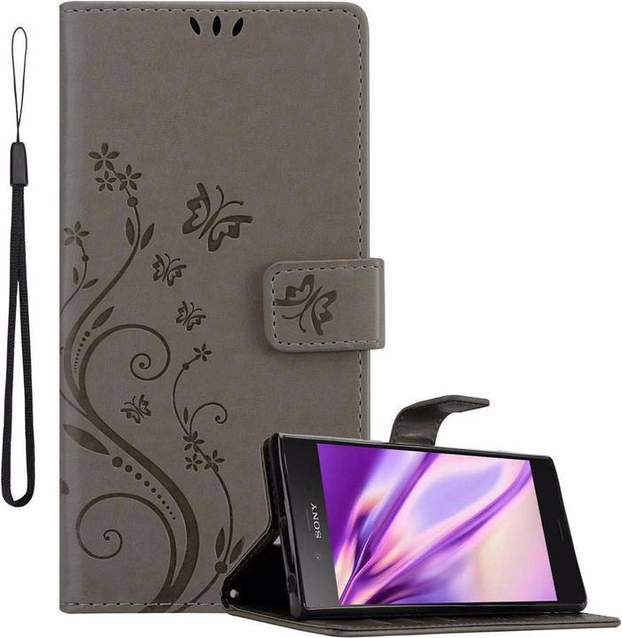 Custodia A Libro Cadorabo Per Sony Xperia 10 / XA3, Colore Turchese Con Fiore, Chiusura Magnetica, Funzione Stand E 3 Slot Per Carte, Cover Portafoglio In Similpelle