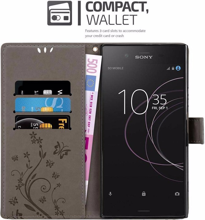 Produktbild Cadorabo Flower Book Cover (Sony Xperia XZ1)