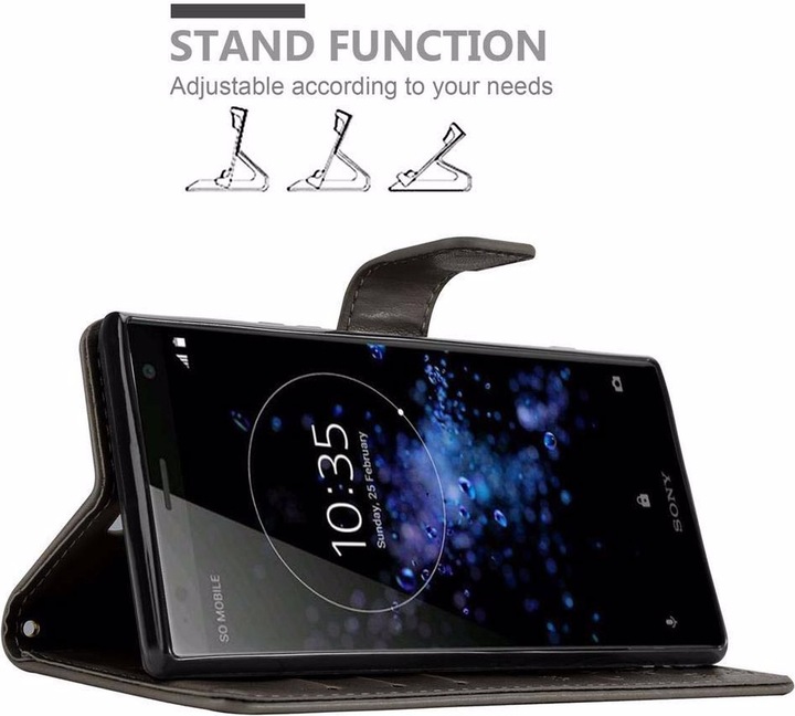 Produktbild Cadorabo Flower Book Cover (Sony Xperia XZ2)