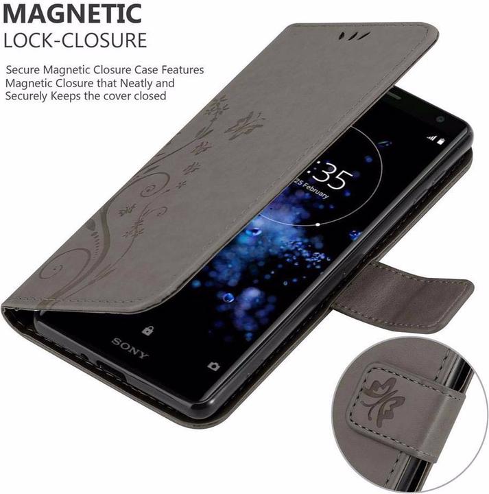 Actual product image Cadorabo Flower Book Cover (Sony Xperia XZ2)