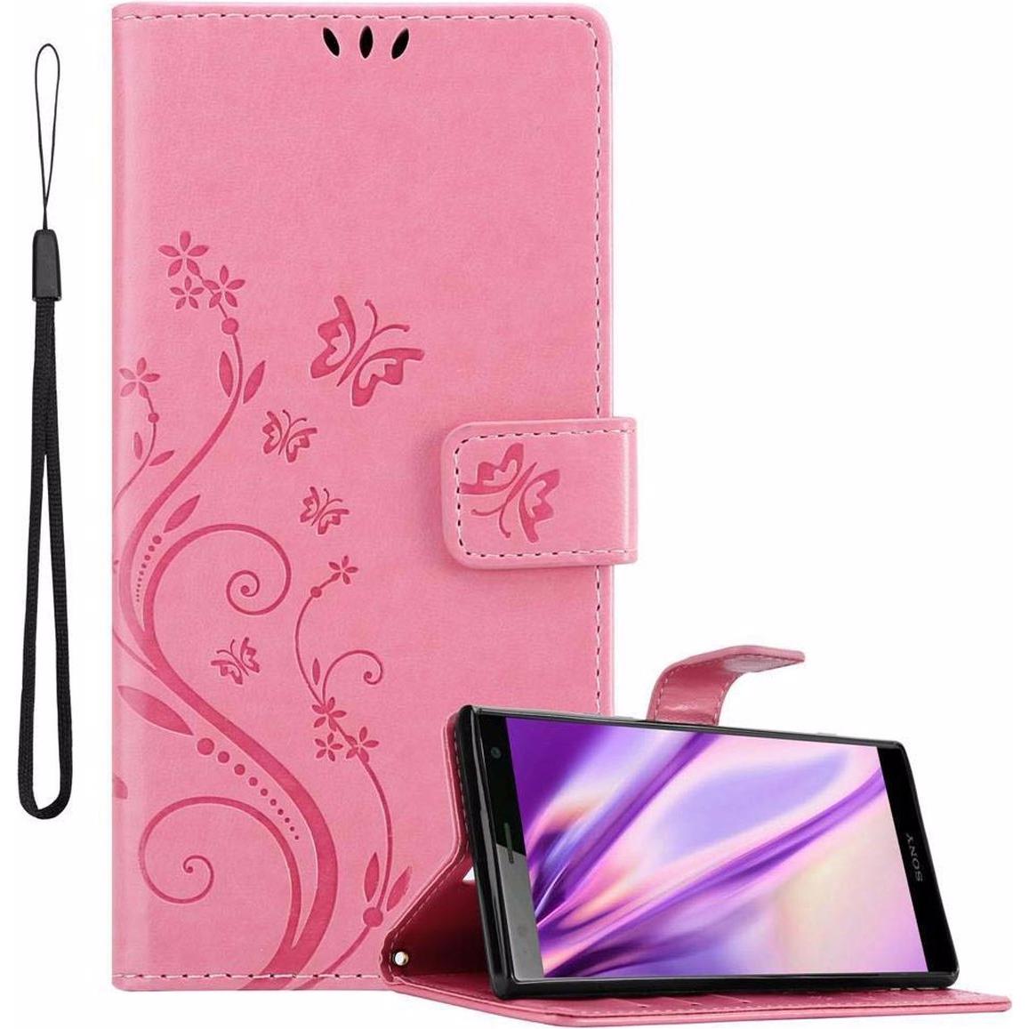 Thumbnail - Cadorabo Flower Book Cover (Sony Xperia XZ2), Smartphone Hülle, Rosa
