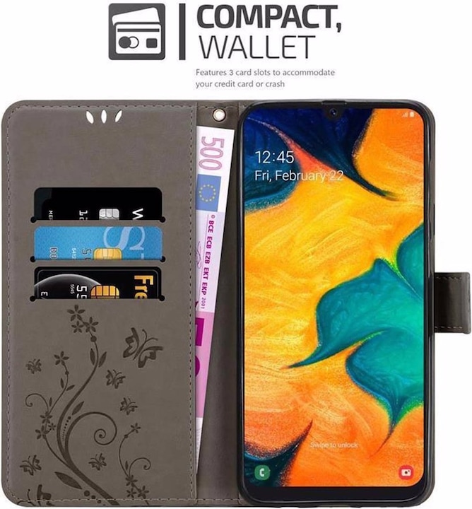 Produktbild Cadorabo Flower Book Cover (Samsung Galaxy A20, Samsung Galaxy M10s, TCL A30)