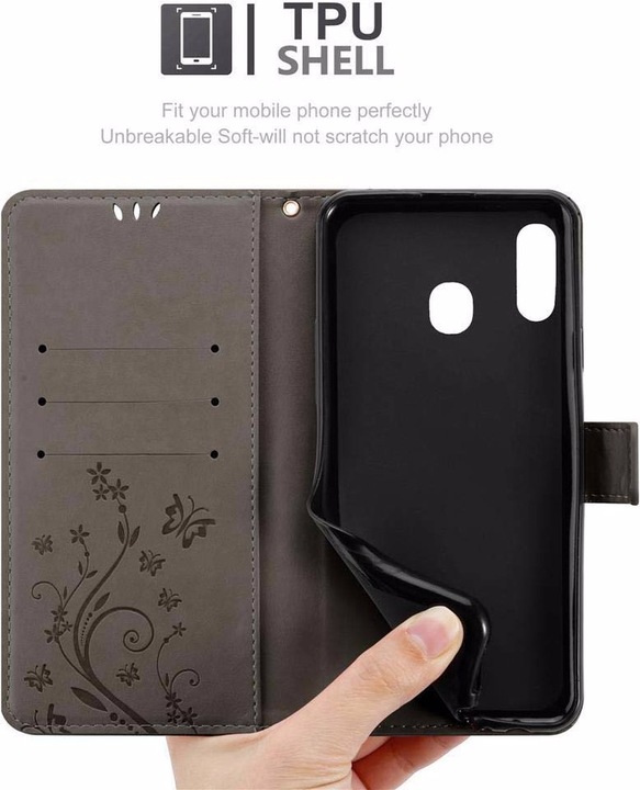 Produktbild Cadorabo Flower Book Cover (Samsung Galaxy A20, Samsung Galaxy M10s, TCL A30)