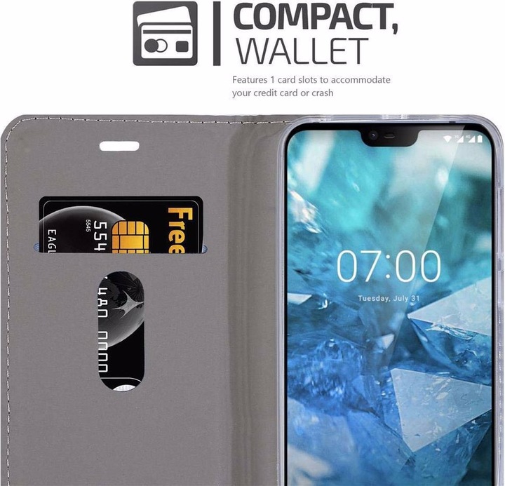 Produktbild Cadorabo Book Jeans Optik Cover (Nokia 7.1)