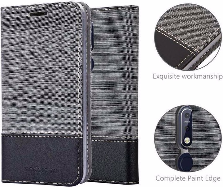 Produktbild Cadorabo Book Jeans Optik Cover (Nokia 7.1)