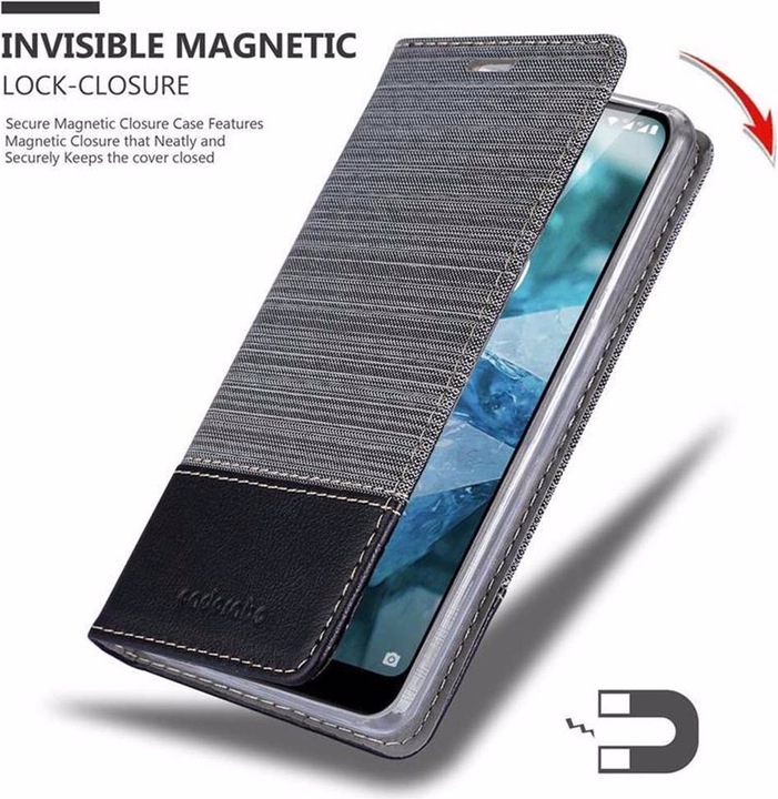 Produktbild Cadorabo Book Jeans Optik Cover (Nokia 7.1)