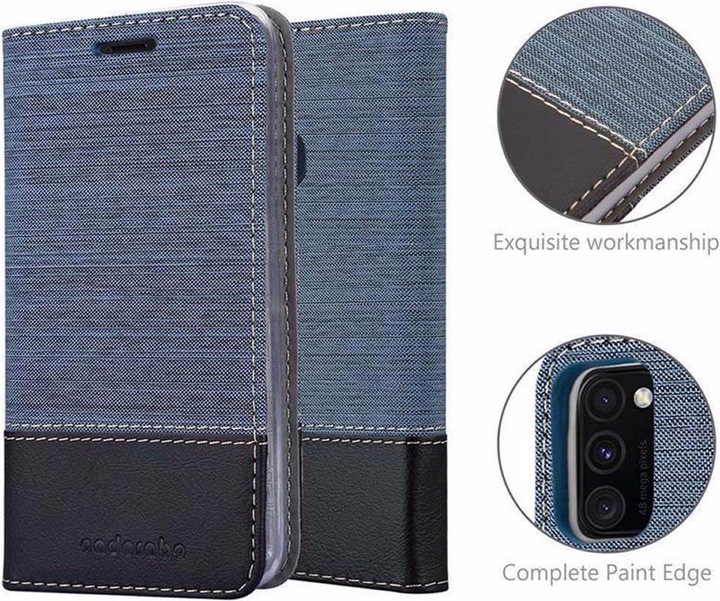 Produktbild Cadorabo Book Jeans Optik Cover (Samsung Galaxy M21)