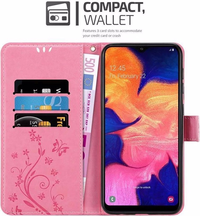 Actual product image Cadorabo Flower Book Cover (Samsung Galaxy A10)
