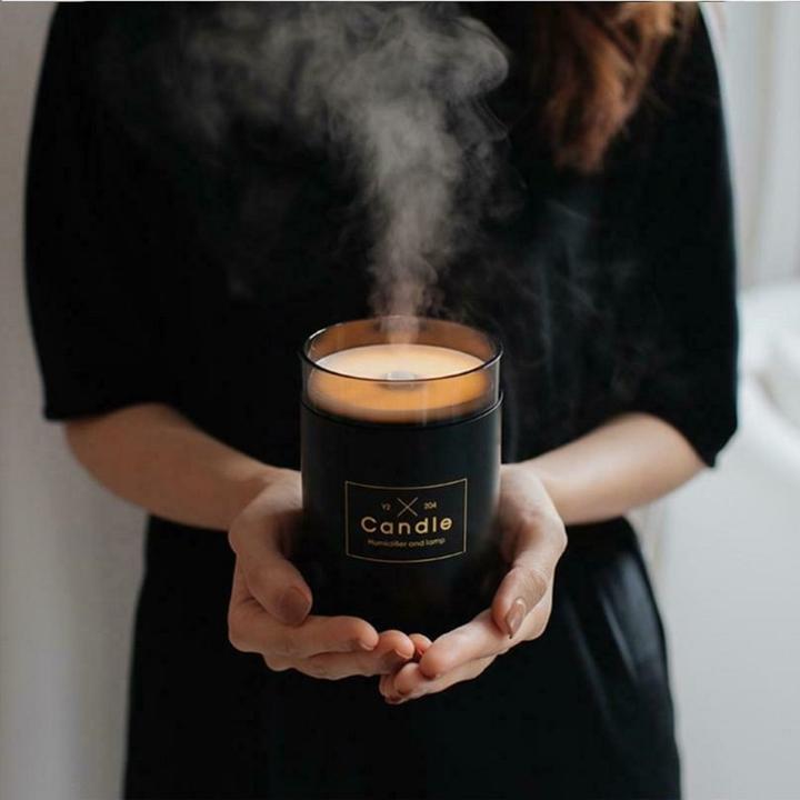 Produktbild JTI Kerze, Luftbefeuchter mit Beleuchtung - Schwarz