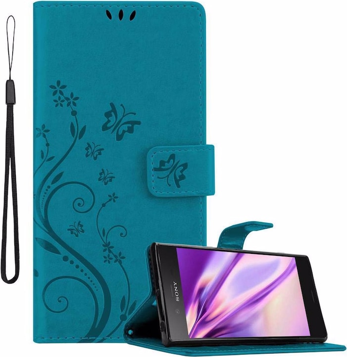 Produktbild Cadorabo Flower Book Cover (Sony Xperia XZ1)