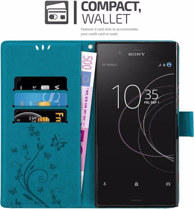 Produktbild Cadorabo Flower Book Cover (Sony Xperia XZ1)