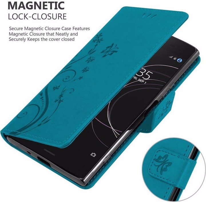 Actual product image Cadorabo Flower Book Cover (Sony Xperia XZ1)