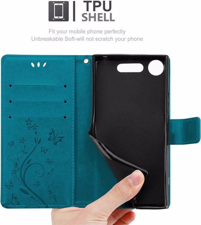 Produktbild Cadorabo Flower Book Cover (Sony Xperia XZ1)
