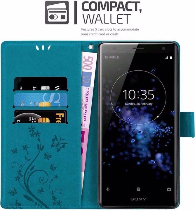Actual product image Cadorabo Flower Book Cover (Sony Xperia XZ2)