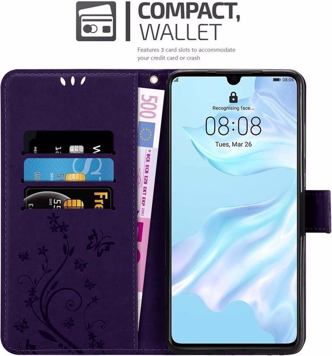 Produktbild Cadorabo Flower Book Cover (Huawei P30)