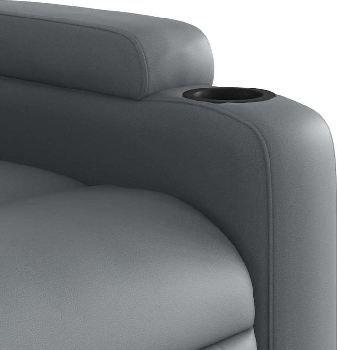 Actual product image vidaXL Massage chair grey imitation leather,Colour: Grey,Material