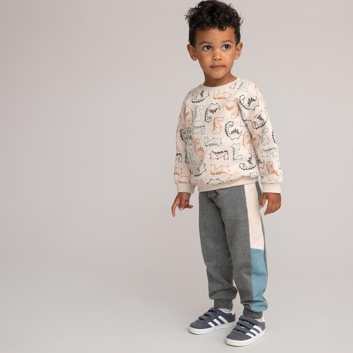 Image du produit La Redoute Collections Sweat-shirt à col rond et imprimé dino (80)
