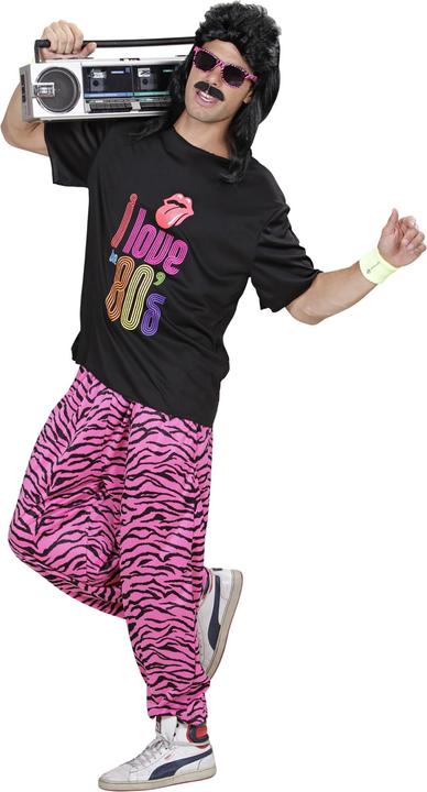 Produktbild Widmann 80er Jahre - Pinke Zebra Hose (XL)