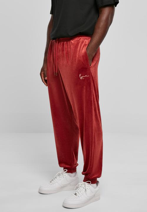 Image du produit Karl Kani KM214-012-1 Small Signature Velvet Pants dark red (S)