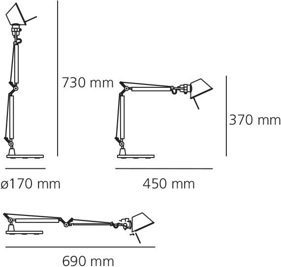 Actual product image Artemide Tolomeo Micro (E14)