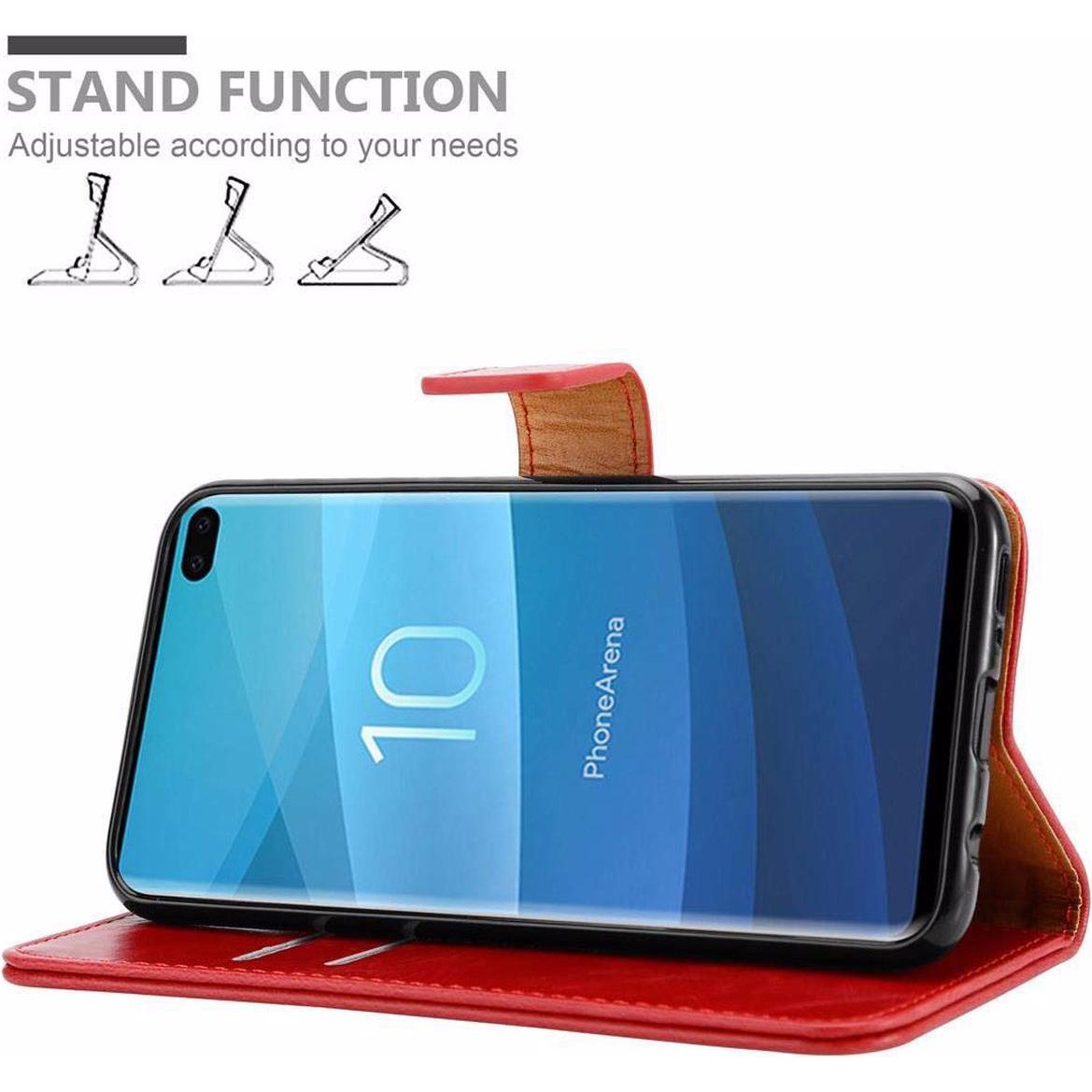 Thumbnail - Cadorabo Book Luxury Cover (Samsung Galaxy S10+), Smartphone Hülle, Rot
