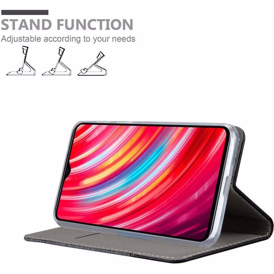 Thumbnail - Cadorabo Book Jeans Optik Cover (Xiaomi Redmi Note 8 Pro), Smartphone Hülle, Grau