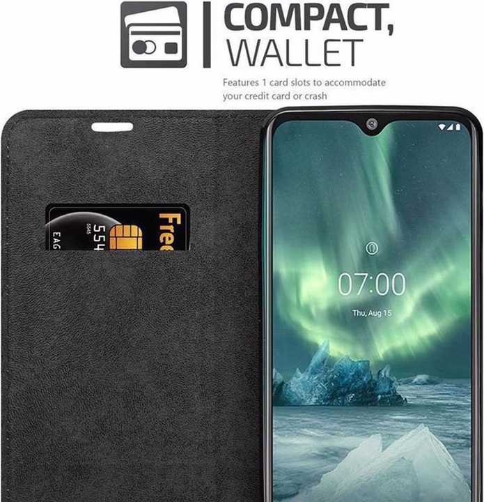 Actual product image Cadorabo Book Invisible Magnet Cover (Nokia 7.2)