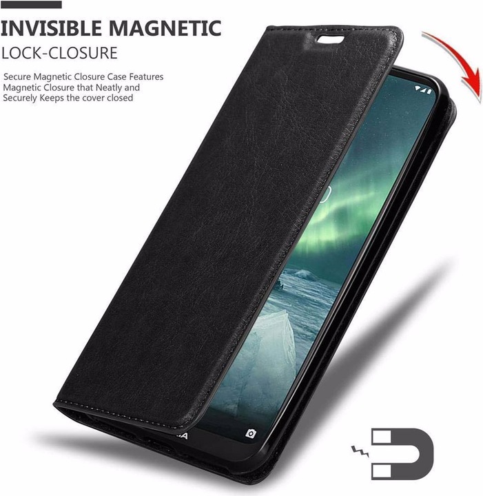 Actual product image Cadorabo Book Invisible Magnet Cover (Nokia 7.2)