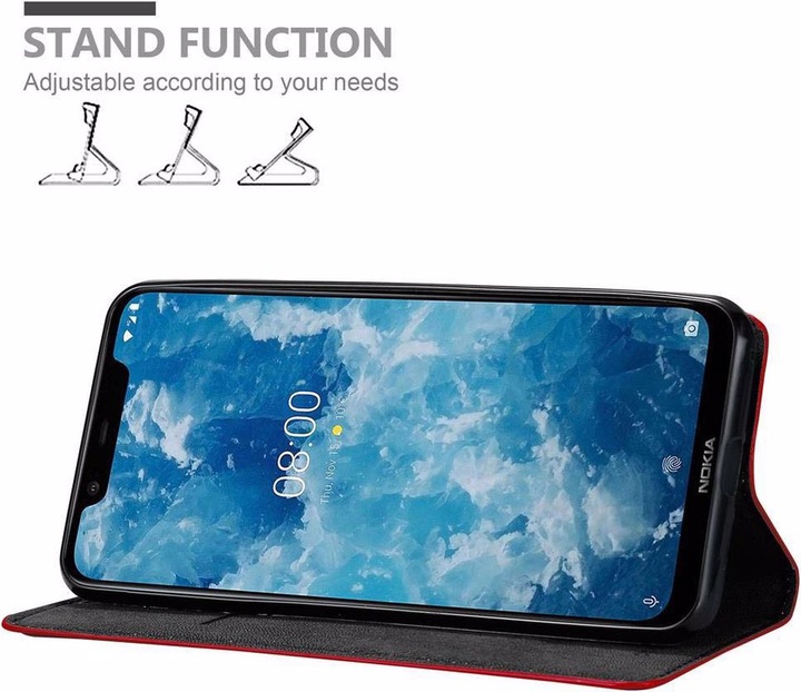Actual product image Cadorabo Book Invisible Magnet Cover (Nokia 7.1 Plus)