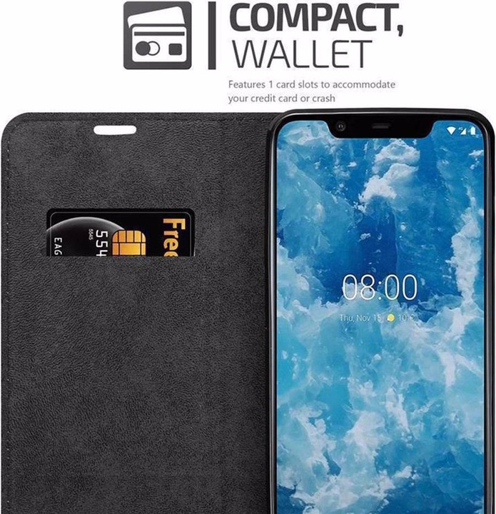 Actual product image Cadorabo Book Invisible Magnet Cover (Nokia 7.1 Plus)