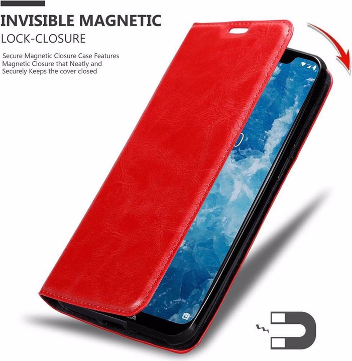 Actual product image Cadorabo Book Invisible Magnet Cover (Nokia 7.1 Plus)