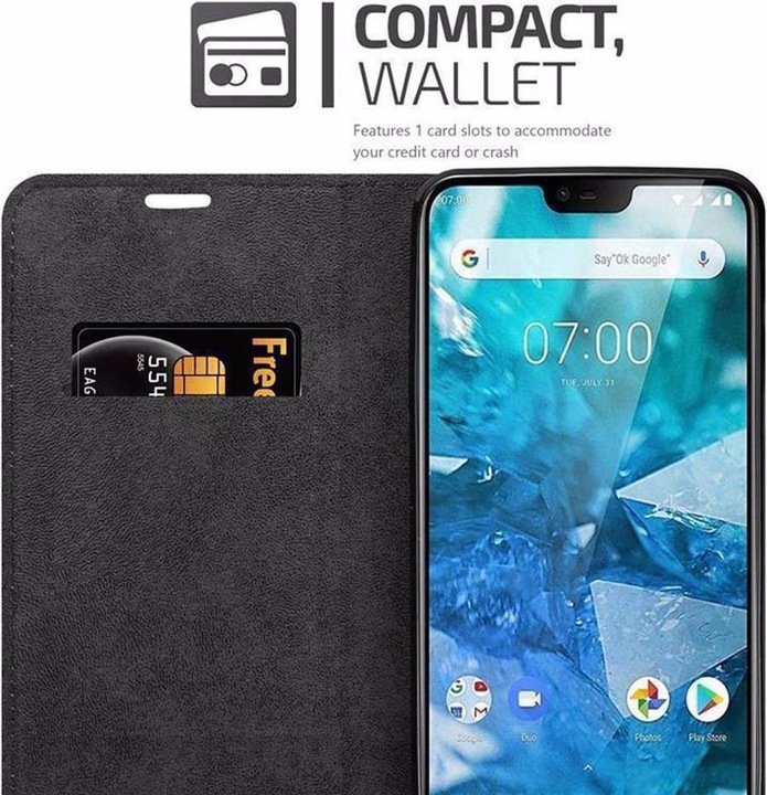 Produktbild Cadorabo Book Invisible Magnet Cover (Nokia 7.1)
