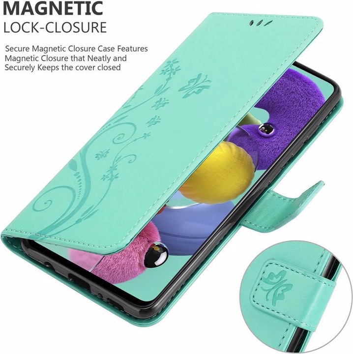 Actual product image Cadorabo Flower Book Cover (Samsung Galaxy M40s)