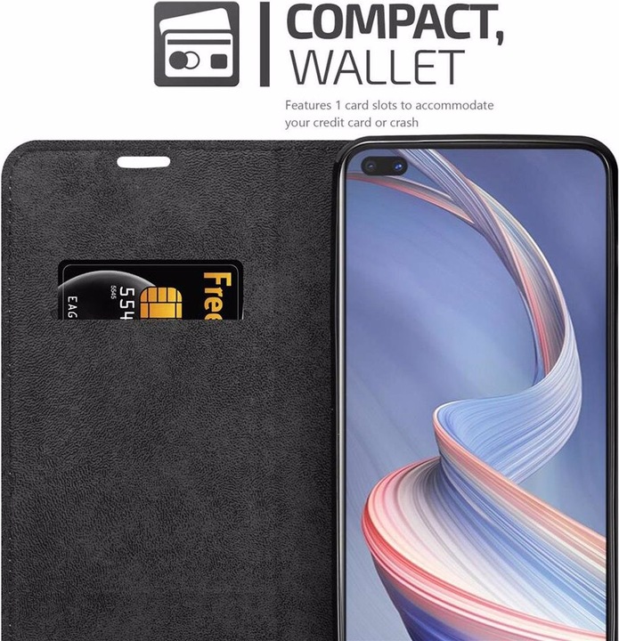 Actual product image Cadorabo Book Invisible Magnet Cover (Oppo A92s)